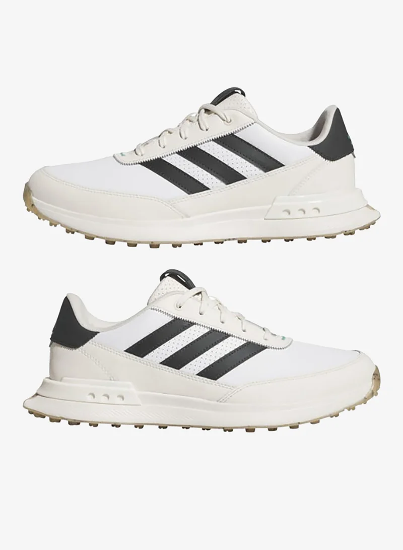 adidas أحذية جولف جلدية بيضاء للرجال