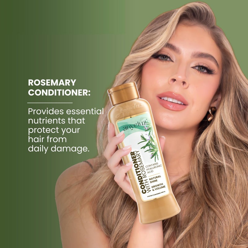 Anyeluz Hair Conditioner with Rosemary and Hyaluronic Acid â€“ Strengthens, Shines, and Smooths, Ideal for All Hair Types, Enhances Manageability. - Image 4
