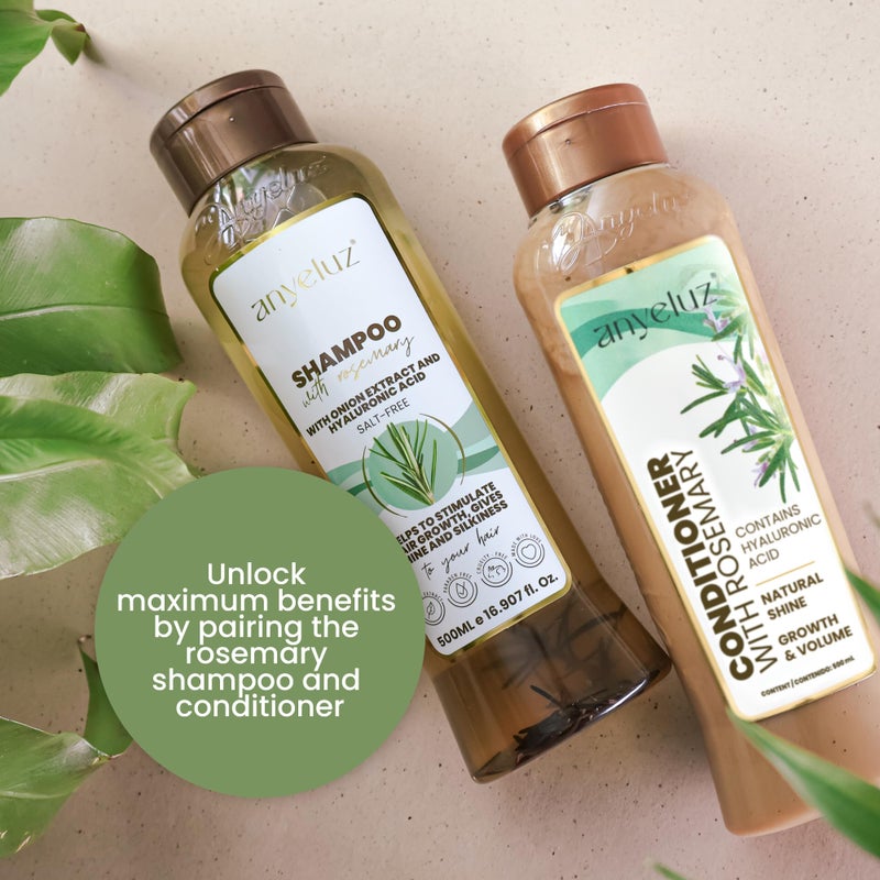 Anyeluz Hair Conditioner with Rosemary and Hyaluronic Acid â€“ Strengthens, Shines, and Smooths, Ideal for All Hair Types, Enhances Manageability. - Image 5