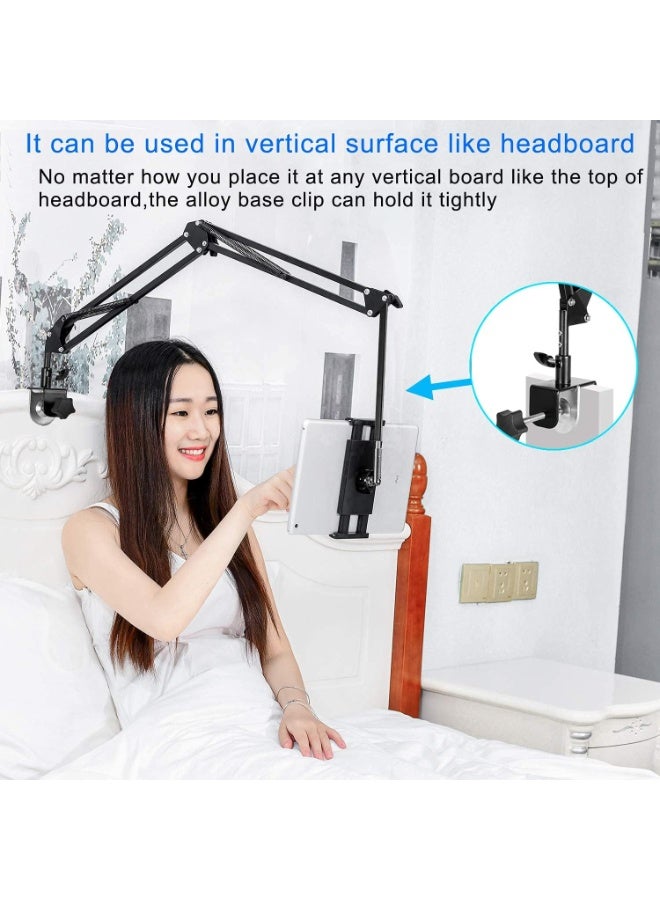 Adjustable Foldable Tablet Stand for Bed & Desk – 360° Rotating Aluminum Holder for Phones & Tablets from 4 to 13.5 Inches - Image 2