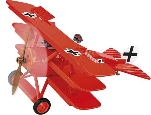 COBI Historical Collection Great War Fokker DR1 RED Baron Plane Building Set 221 Pieces - Image 1