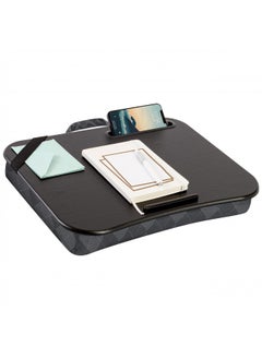 LAPGEAR XL Designer Lap Desk with Phone Holder and Device Ledge - Gray Argyle - Fits up to 17.3 Inch Laptops - Style No. 45538