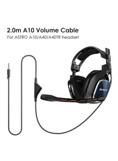 إيفرين كابل بديل لسماعات الألعاب Astro A10/A40 بطول 2 متر سلك سلك سماعات الرأس متوافق مع Xbox One Play Station 4 PS4 كابل تمديد الصوت لسماعات الرأس  - Image 2