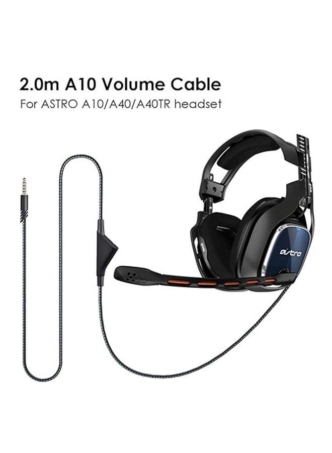 EVEREEN Replacement Cable For Astro A10/A40 Gaming Headset 2m black   Headsets Cord Lead Compatible with Xbox One Play Station 4 PS4 Headphone Audio Extension Cable  - Image 2