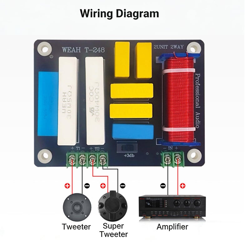 400W 2 Way Frequency Divider Crossover Module For Home Theater HiFi Loudspeaker - Image 3
