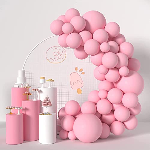 atorakushon Latex Pink Color 10" Inch Pastel Balloons Pack Of 50pcs Best For Theme Party Decoration Happy Birthday Party Supplies Wedding Anniversary Office Party Purpose House party - Image 4