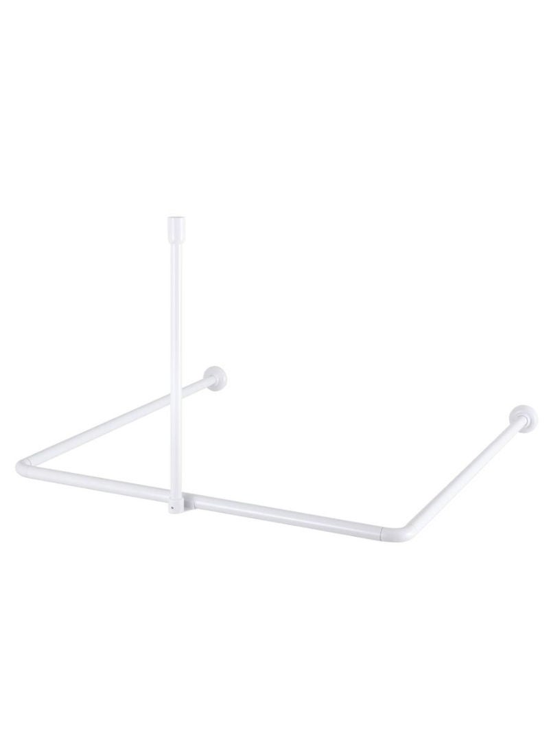 Cooke & Lewis قضيب ستارة دش بزاوية من الألومنيوم من نيرا 900 × 25 مم