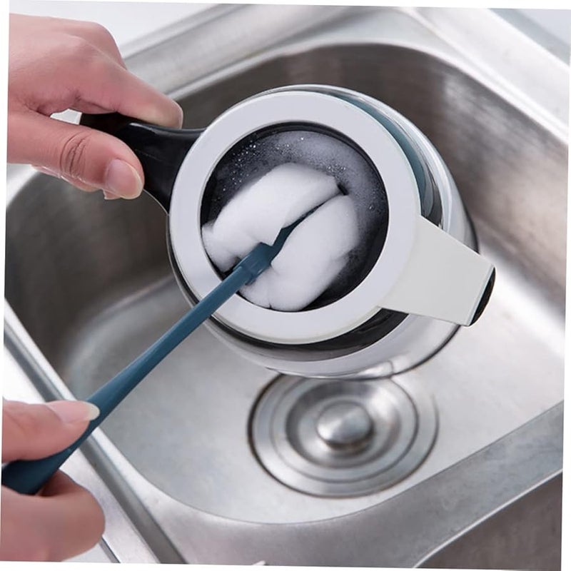 4Pcs Sponge Cleaning Brush Set with Long Handle for Bottles and Cups Replaceable Heads - Image 3