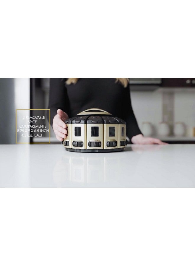 KitchenArt 57010 Select-A-Spice Auto-Measure Carousel Professional Series, Satin - Image 1