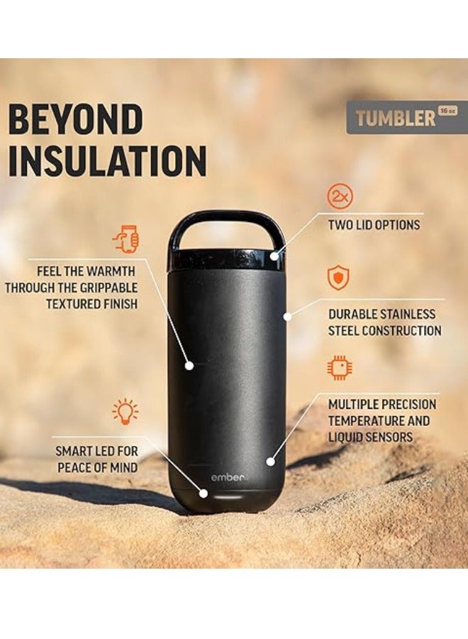 Ember Tumbler 16OZ / 473ML | Temperature Control Mug, Vacuum Insulated Stainless Steel Smart Cup for Coffee, Tea, Water, 90Min Battery Life, iOS/Android - Black  - Image 5