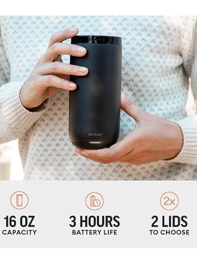 Ember Tumbler 16OZ / 473ML | Temperature Control Mug, Vacuum Insulated Stainless Steel Smart Cup for Coffee, Tea, Water, 90Min Battery Life, iOS/Android - Black  - Image 4