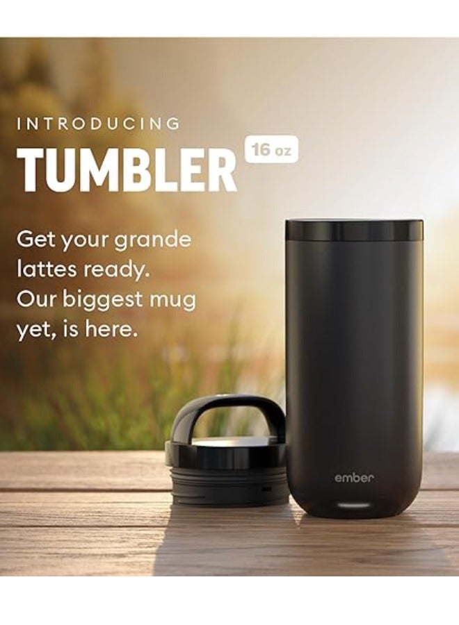 Ember Tumbler 16OZ / 473ML | Temperature Control Mug, Vacuum Insulated Stainless Steel Smart Cup for Coffee, Tea, Water, 90Min Battery Life, iOS/Android - Black  - Image 3