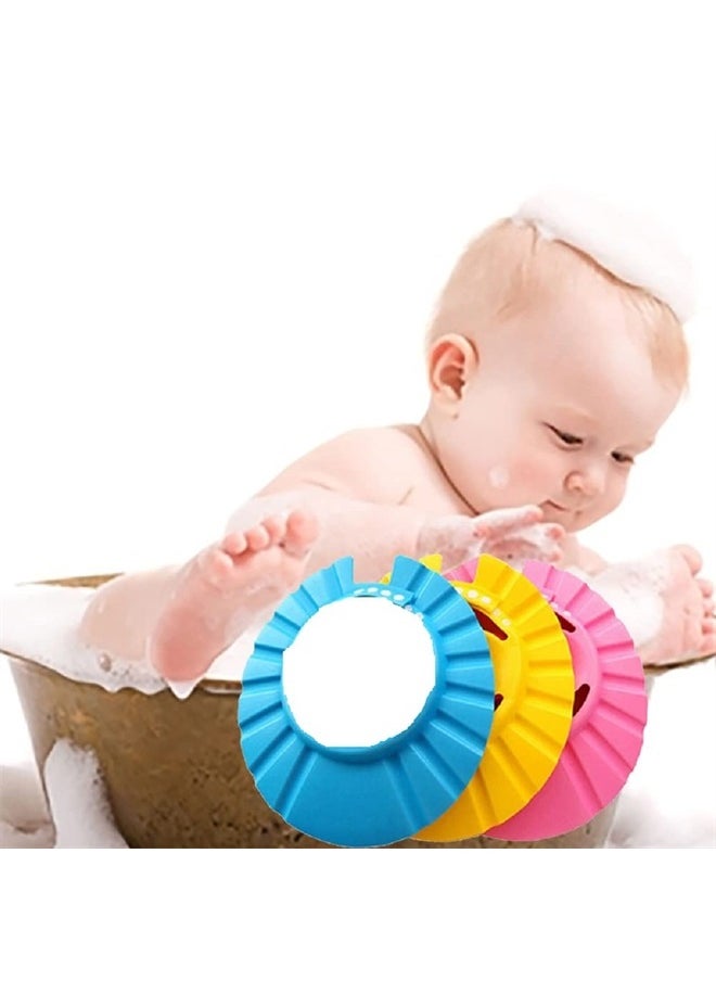 Shuiniba - Baby Safe Shampoo Shower Bathing Protection Soft Shower Cap Hat Wash Hair Shield for Children Kids (Pink) - Image 1