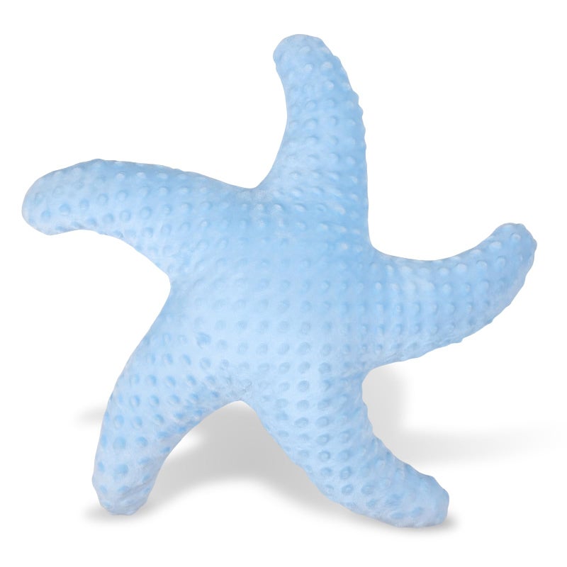 Marble Empire Starfish Pillow Shaped Beach Decorative Throw Pillows Cute Coastal Stuffed Animal Plush Soft Ocean Bedding for BedroomBlue
