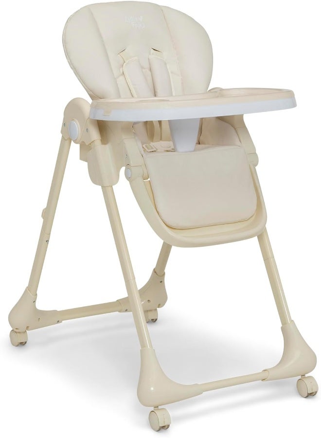 Delta Children Little Folks 2-in-1 SlimFold High Chair for Babies and Toddlers, Cream - Image 1