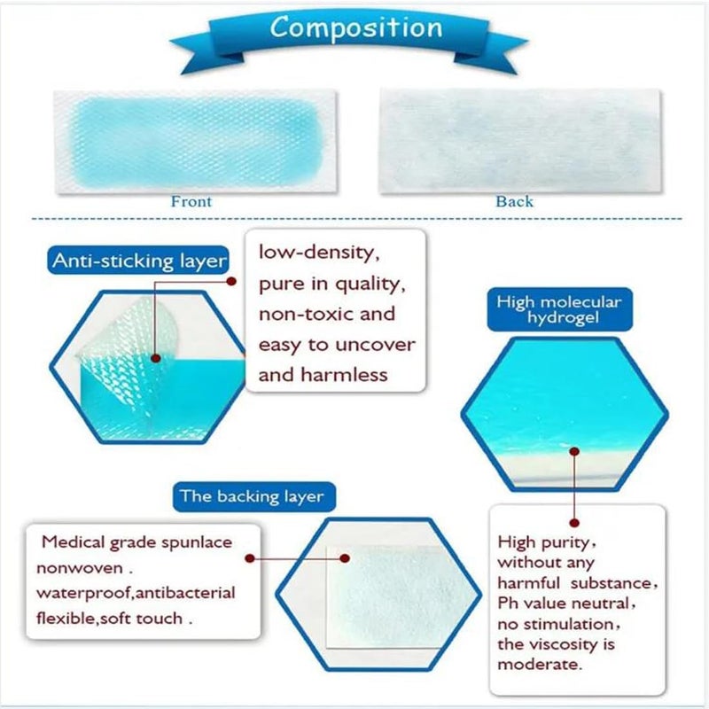 Coldcool Kids Cooling Patches for Fever Discomfort  Pain Relief 20 Pcs Cooling Relief Fever Reducer Soothe Headache Pain - Image 3