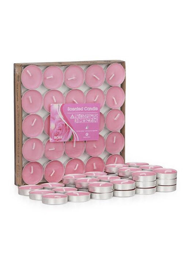 50-Piece Tea Light Candle Set Pink