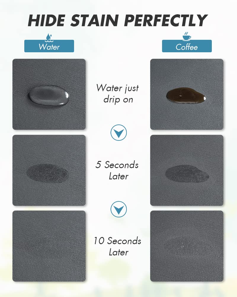 AMOAMI Dish Drying Mat for Kitchen Counter-Coffee Mat Bar Accessories, Hide Stain, Rubber Backed, Absorbent, Fit Under Coffee Maker, Espresso Machine, Pot, Dish Rack, 12"x19", Dark Grey - Image 3