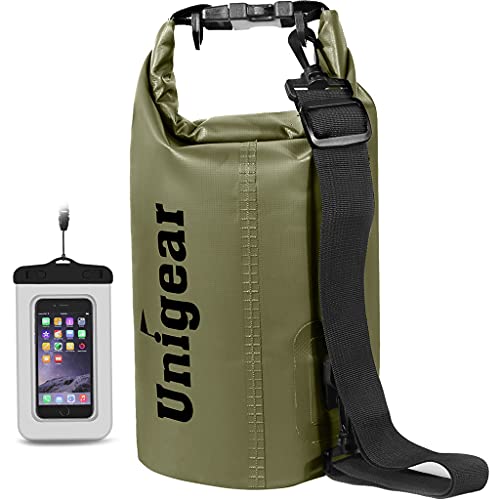 Unigear Dry Bag Waterproof, Floating and Lightweight Bags for Kayaking, Boating, Fishing, Swimming and Camping with Waterproof Phone Case (Blue, 2L) - Image 2