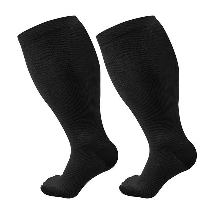 Plus Size Plus Size Compression Socks High Elastic Fat Socks Sports Fitness Printed Compression Socks Fat Socks - Image 1