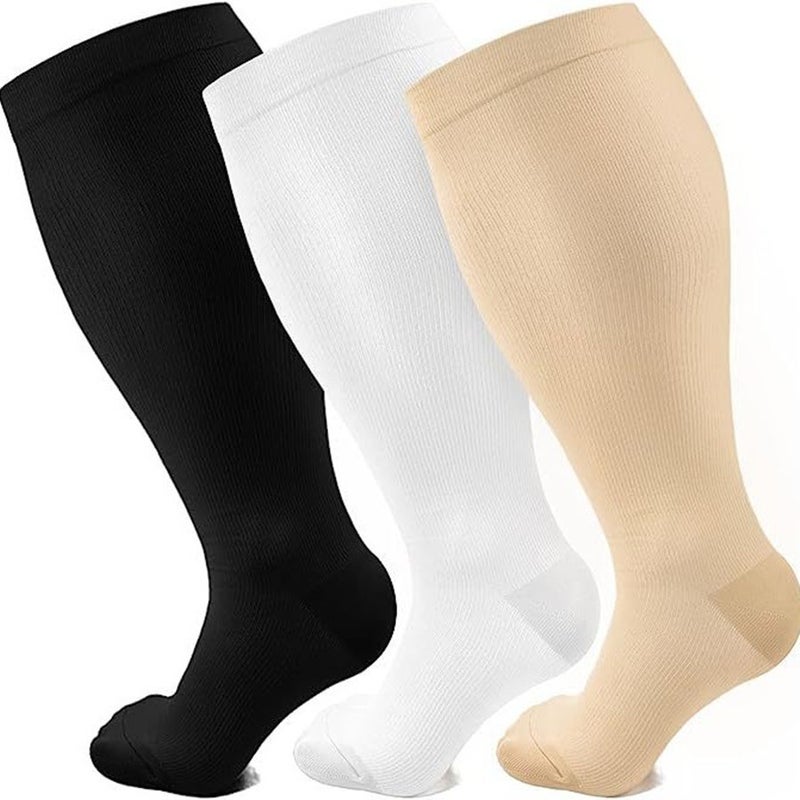 Plus Size Plus Size Compression Socks High Elastic Fat Socks Sports Fitness Printed Compression Socks Fat Socks - Image 4