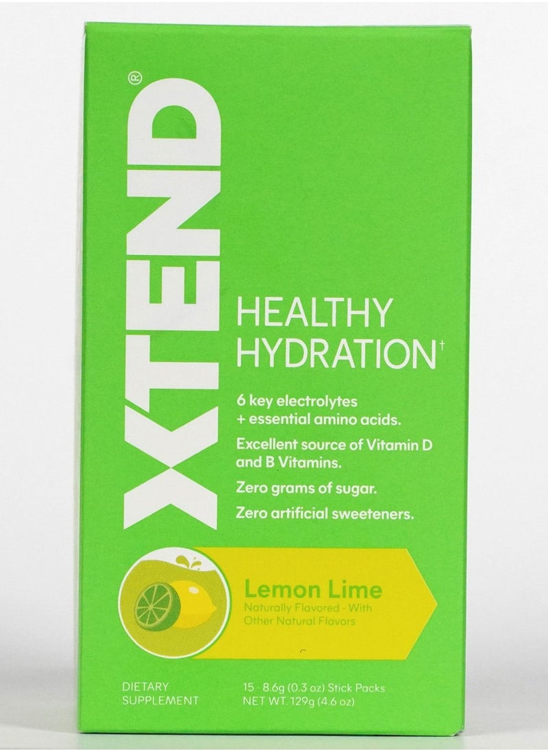 XTEND - Xtend Healthy Hydration, Lemon Lime, 15 Sticks - Image 1