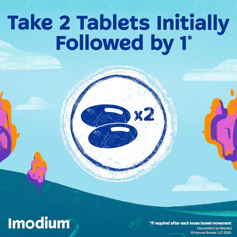 IMODIUM دواء أ-دي المضاد للإسهال كبسولات لينة تحتوي على 2 ملغ من لوبيراميد هيدروكلوريد لكل كبسولة، تخفيف الإسهال للمساعدة في السيطرة على الأعراض الناتجة عن الإسهال الحاد، النشط وإسهال المسافرين، 24 حبة. - Image 5