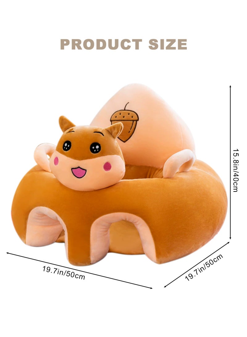 URbazaar Baby Sofa Learn Sitting Chair Nursery Support Seat Pillow Protector Plush Cushion Infant Sitting Chair Baby Support Seat Infant Plush Seats for Toddlers (Hamster) - Image 2