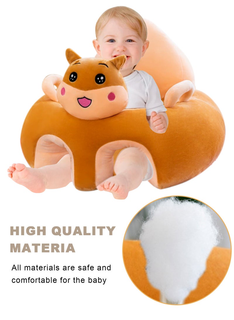 URbazaar Baby Sofa Learn Sitting Chair Nursery Support Seat Pillow Protector Plush Cushion Infant Sitting Chair Baby Support Seat Infant Plush Seats for Toddlers (Hamster) - Image 3