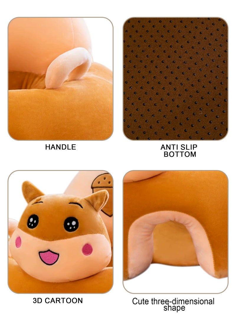URbazaar Baby Sofa Learn Sitting Chair Nursery Support Seat Pillow Protector Plush Cushion Infant Sitting Chair Baby Support Seat Infant Plush Seats for Toddlers (Hamster) - Image 4