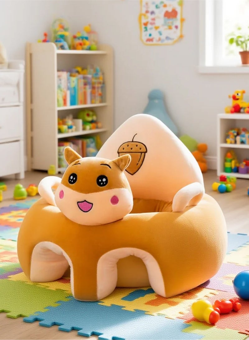 URbazaar Baby Sofa Learn Sitting Chair Nursery Support Seat Pillow Protector Plush Cushion Infant Sitting Chair Baby Support Seat Infant Plush Seats for Toddlers (Hamster) - Image 5
