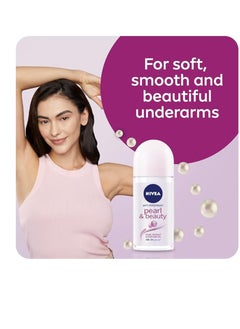 Nivea Pack Of 3 Nivea Pearl And Beauty Antiperspirant Roll On Deodorant 50 Ml  - Image 2