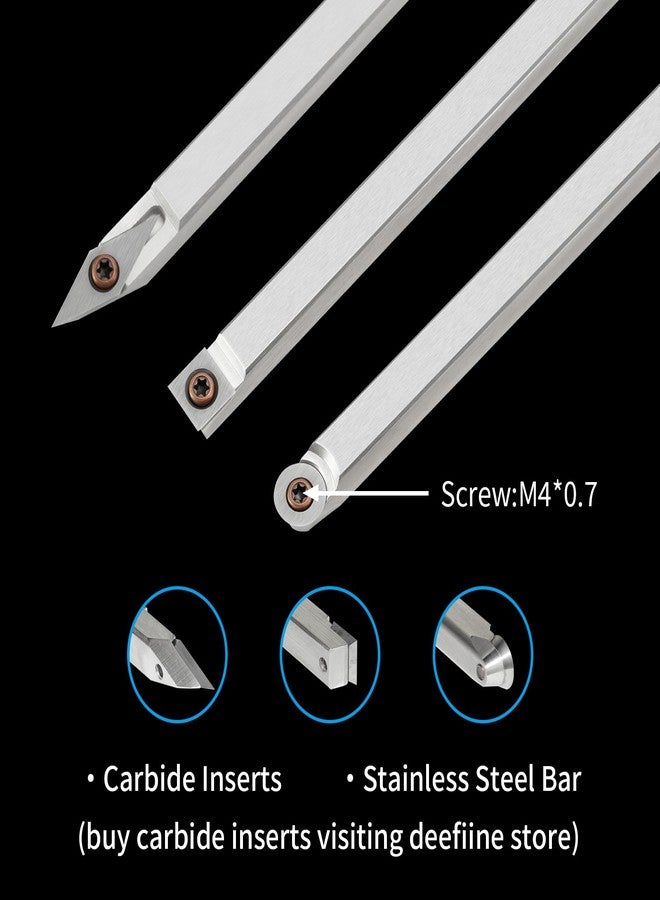 DEEFIINE 3CPS Carbide Tip Wood Lathe Turning ToolS,MINI-SIZE WOOD TURNING TOOLS FOR LATHE SET(Beech handle) - Image 3