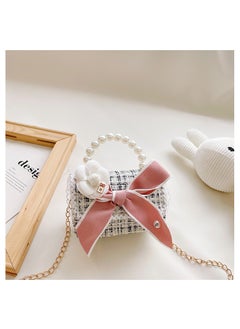 Wholesale Childrens Bag Texture Fashionable Girl Decorative Bag Korean Style Chanel Bow Little Girl Crossbody BagSmall flower bow Black Small flower bow Black