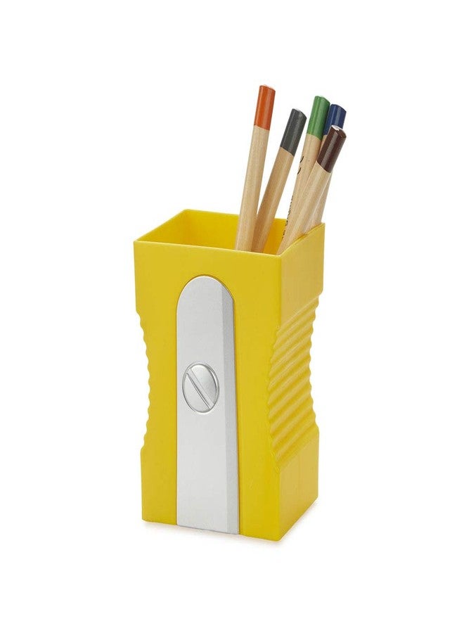 Balvi Sharpener Pen Pot - Yellow - Keep Your Desk Tidy - Original and Fun - Image 1