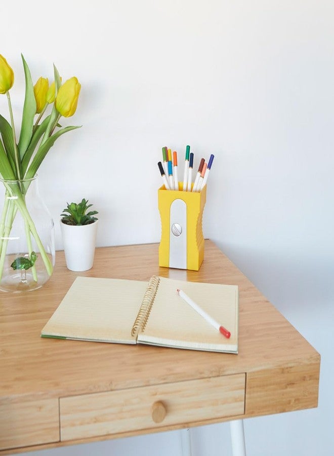 Balvi Sharpener Pen Pot - Yellow - Keep Your Desk Tidy - Original and Fun - Image 5
