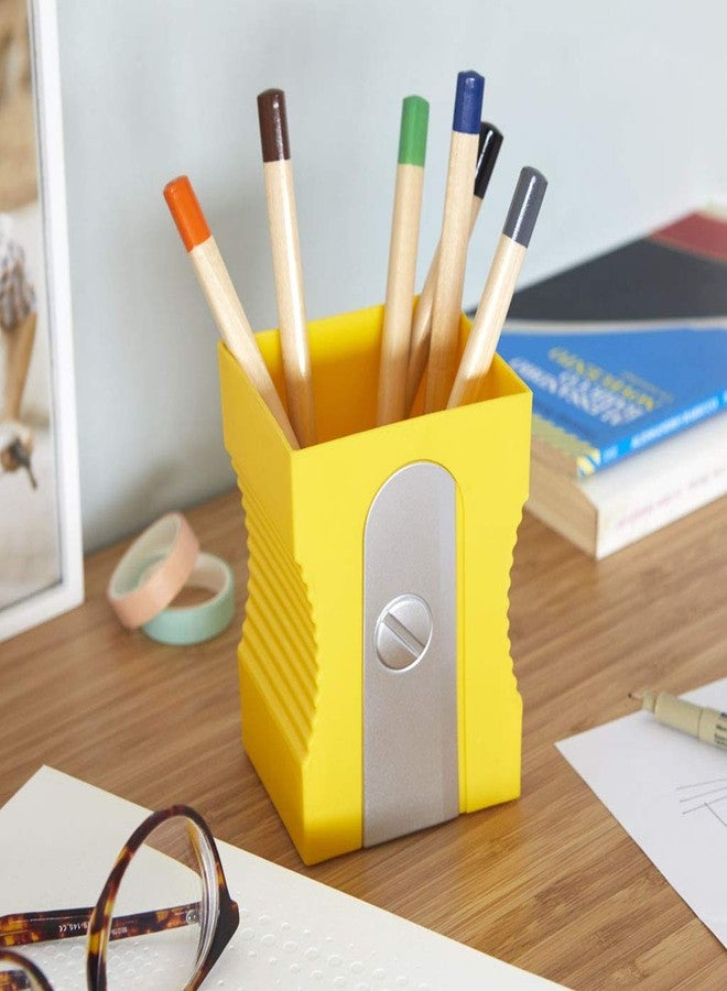 Balvi Sharpener Pen Pot - Yellow - Keep Your Desk Tidy - Original and Fun - Image 4