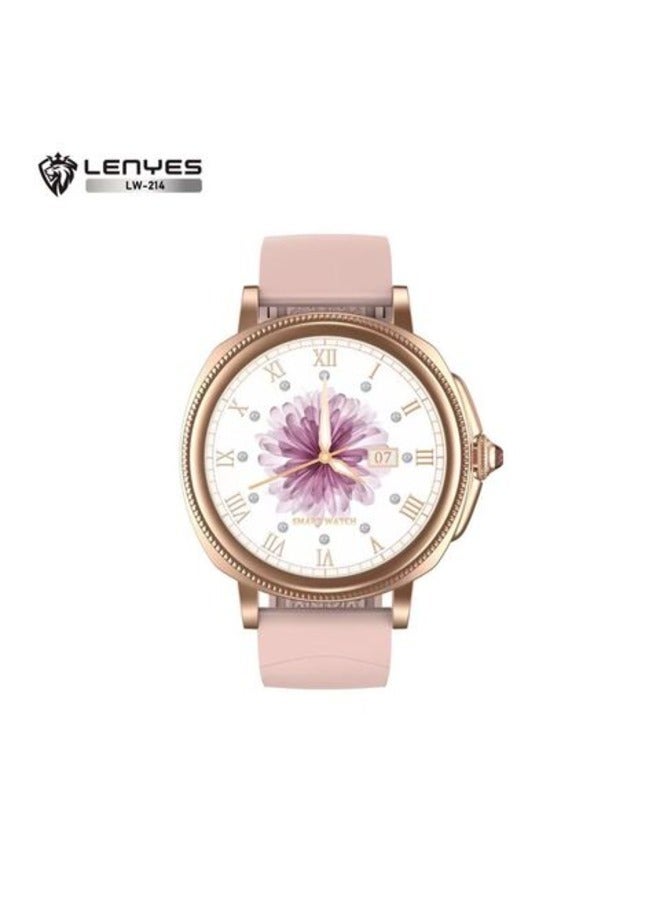 Lenyes AMOLED Display Women Smart Watch, Blood Pressure Watches for Women, IP68 Waterproof Fitness Tracker Heart Rate Monitor Blood Oxygen Tracking - Image 1