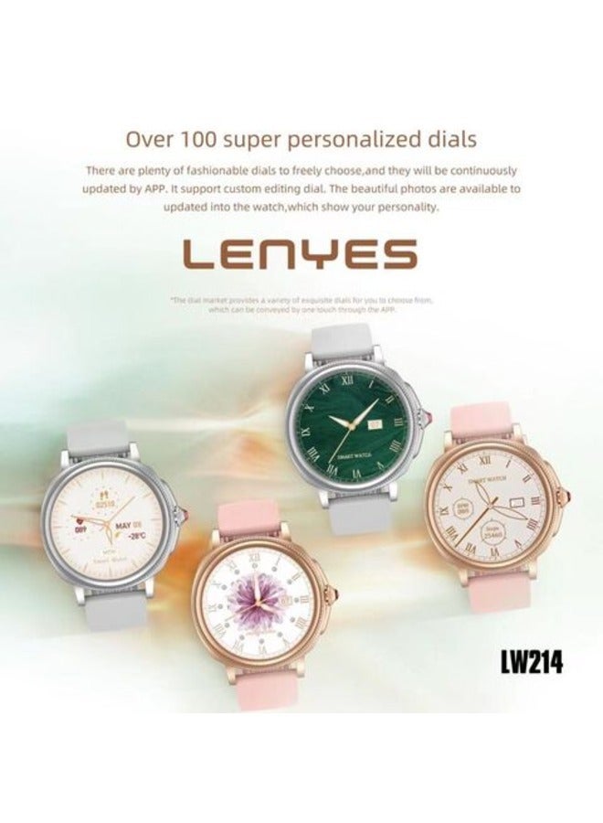 Lenyes AMOLED Display Women Smart Watch, Blood Pressure Watches for Women, IP68 Waterproof Fitness Tracker Heart Rate Monitor Blood Oxygen Tracking - Image 2