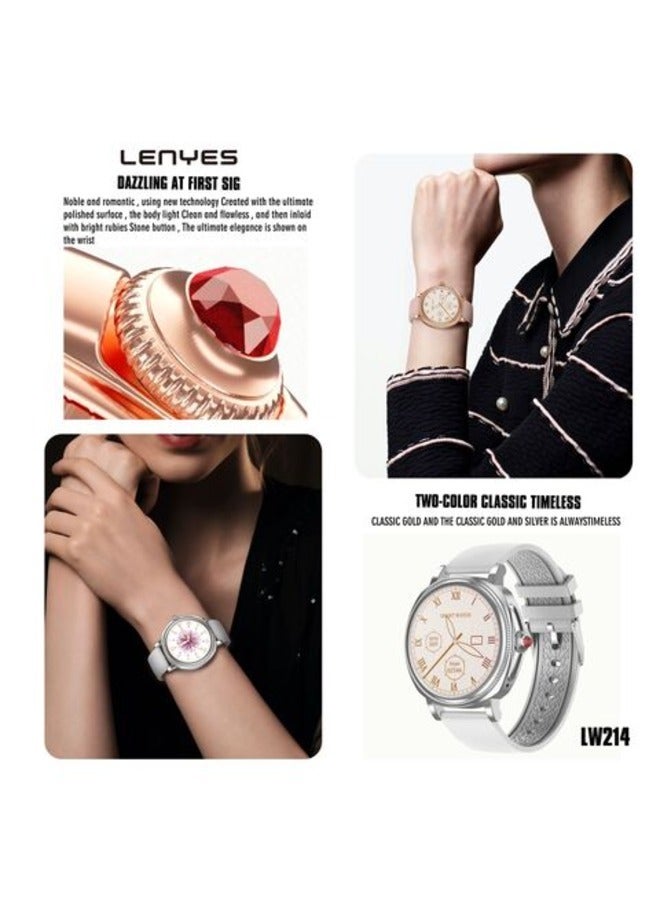 Lenyes AMOLED Display Women Smart Watch, Blood Pressure Watches for Women, IP68 Waterproof Fitness Tracker Heart Rate Monitor Blood Oxygen Tracking - Image 3