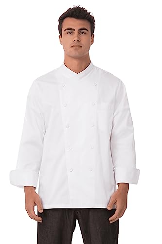 Chef Works Men's St. Maarten Chef Coat, White, 4X-Large - Image 1