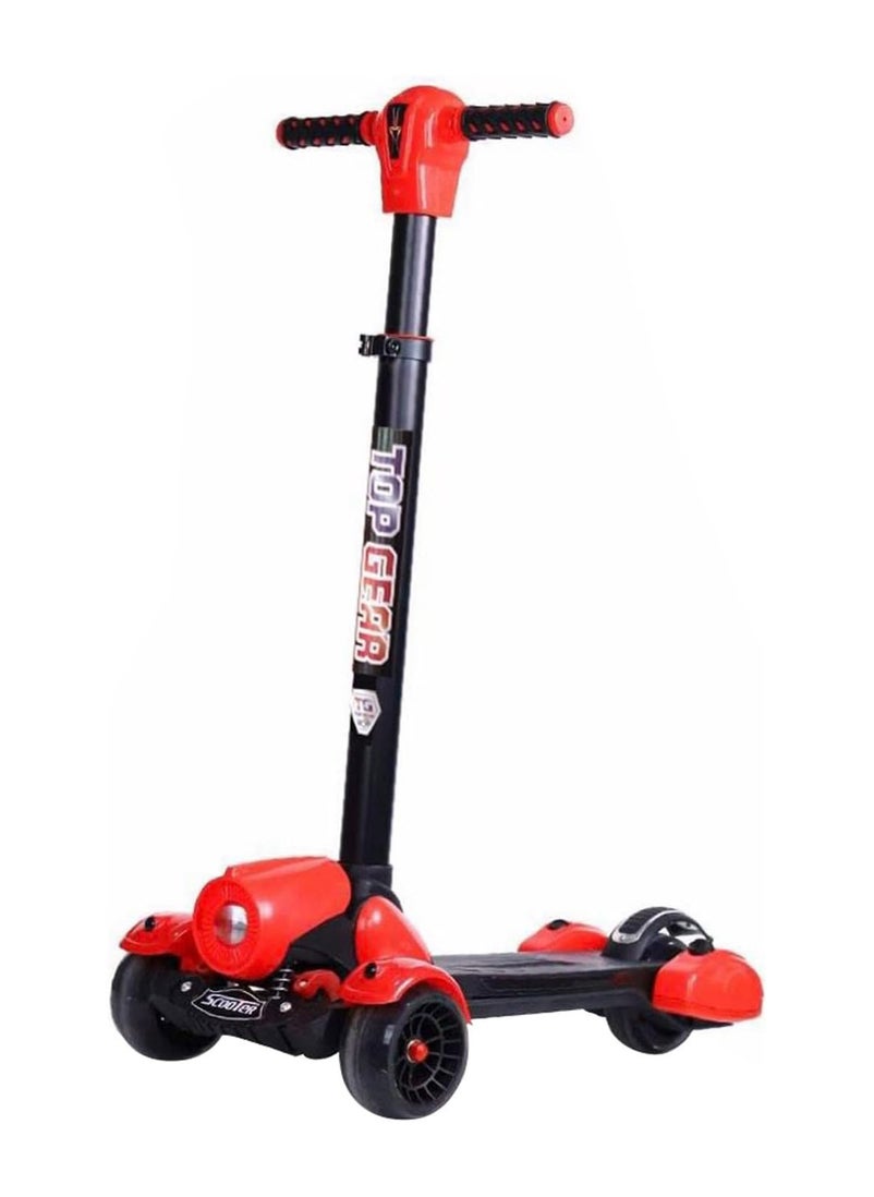 Top Gear Top Gear Kick Scooter TG 300 for Kids Ages 5+ with Fog Spray - 3 Wheel Scooter and Adjustble Height - Red 