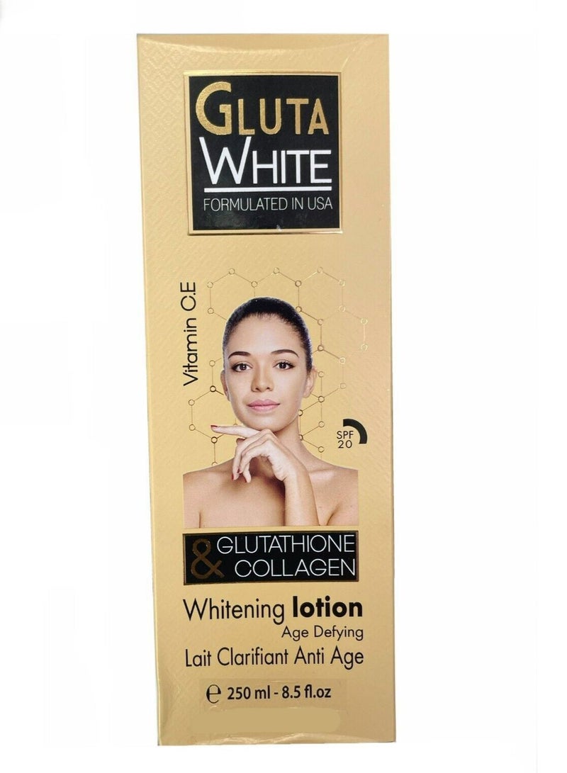 Gluta White Glutathione & Collagen Whitening Body Lotion 250ml - Image 1