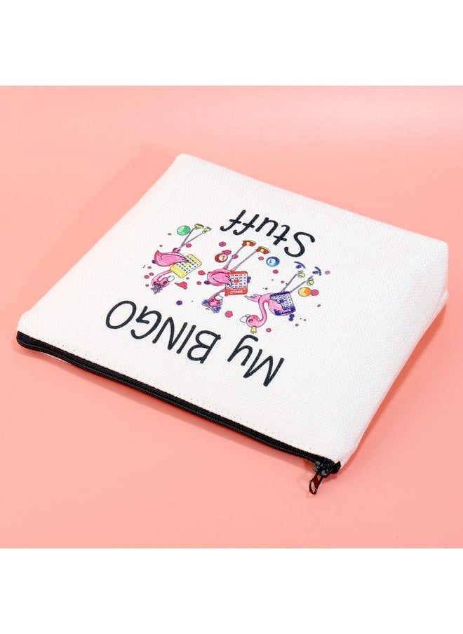 JXGZSO Funny Bingo Lover Gift Gambler Gift My Bingo Stuff Lucky Bingo Cosmetic Makeup Bag Bingo Player Gift  - Image 5