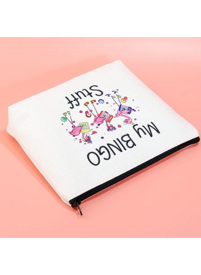 JXGZSO Funny Bingo Lover Gift Gambler Gift My Bingo Stuff Lucky Bingo Cosmetic Makeup Bag Bingo Player Gift  - Image 4