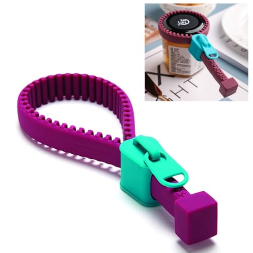 Prostuff.In® Portable Anti-Slip Zipper Style Bottle, Can & Jar Opener for Bottles Pops for Weak Hands and Seniors, Increase Friction Gripper Home Kitchen Use, Multicolour 1 Pcs - Image 1