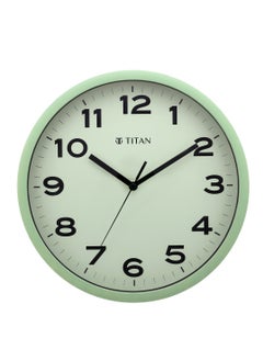 TITAN Contemporary Light Green Wall Clock with Silent Sweep Technology - 30 cm x 30 cm (Medium)  - Image 1