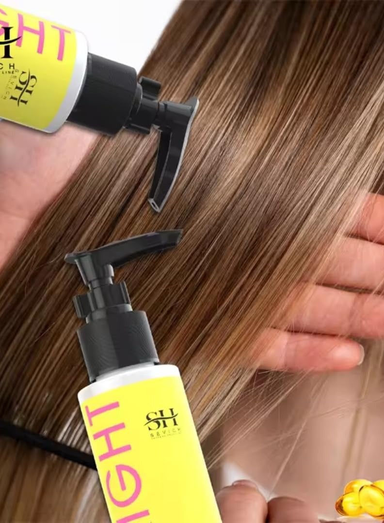 Sevich 100g Hair Straight Spray Smoothing Hair Thermal Protection Moisturize and Shine Hair with Coconut Oil and Shea Butter Hair Straightening Cream Frizzing Control Fixation Styling Cream - Image 2