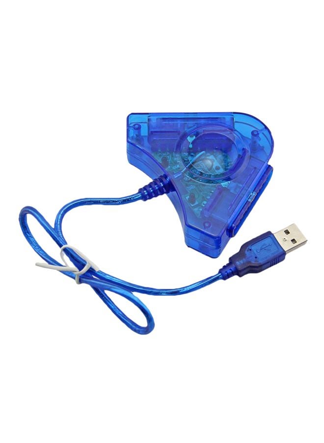 USB Wired Dual Player Converter Adapter for PS2 Game Controller - Image 1