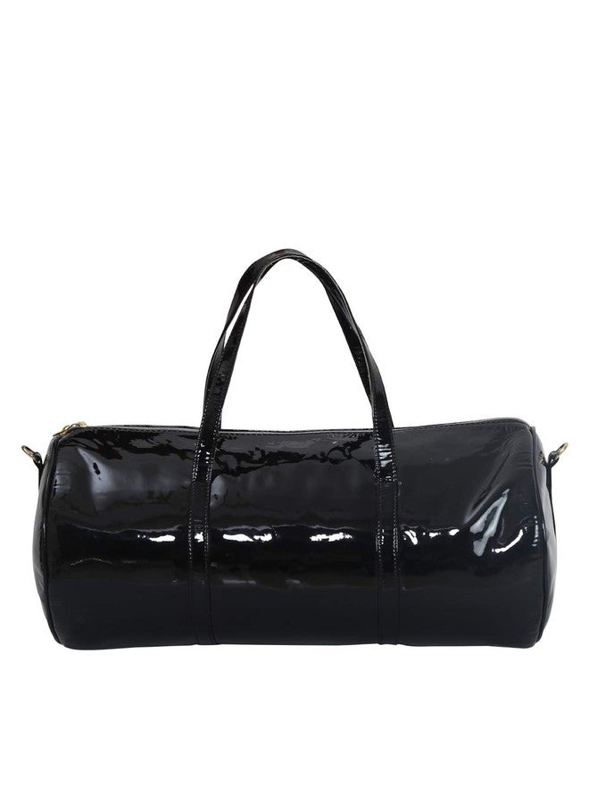 Strutt Genuine Leatherette Glint Black Magpie Tripper 24 Liters Duffel Bag for Travel for Men and Women - Image 4